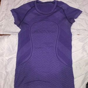 Purple lululemon t-shirt